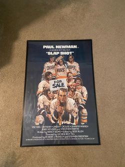 Framed Slap Shot movie poster