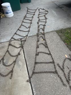 Trailer chains for use in the snow 8 feet long and 12 wide