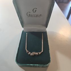14kt Gold And Diamond Heart Necklace
