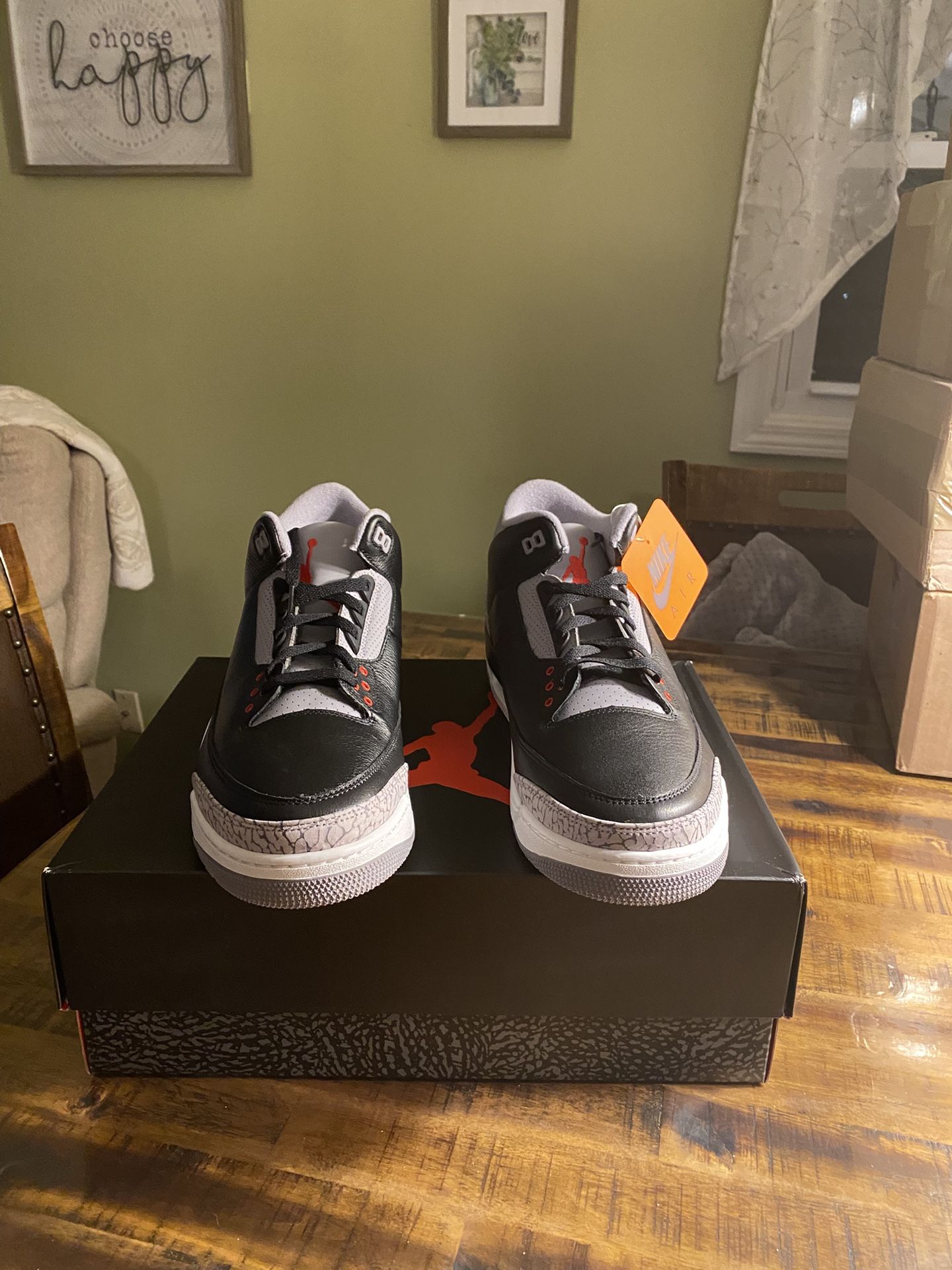 AIR JORDAN 3 BLACK CEMENT SIZE 14