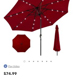 Patio Umbrella Red