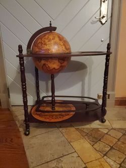 Vintage Globe Bar Cart