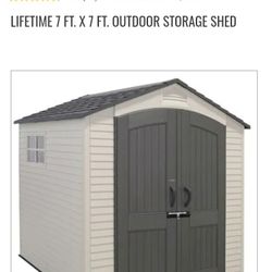 LIFETIME 7X7 VINYL SHED $599  