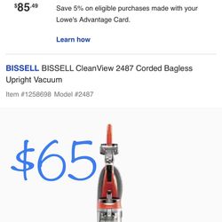 Bissell Cleanview Corded Bagless Upright Vacuum