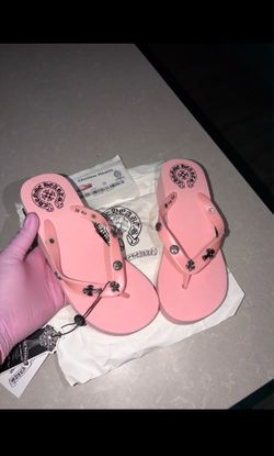 Chrome heart sandals