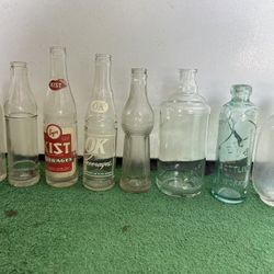 Vintage Glass Bottles Lot Of 8 Total - $50 For All $6.25 Per Bottle