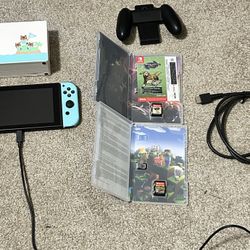 Nintendo Switch, All Items Included + 2 Games