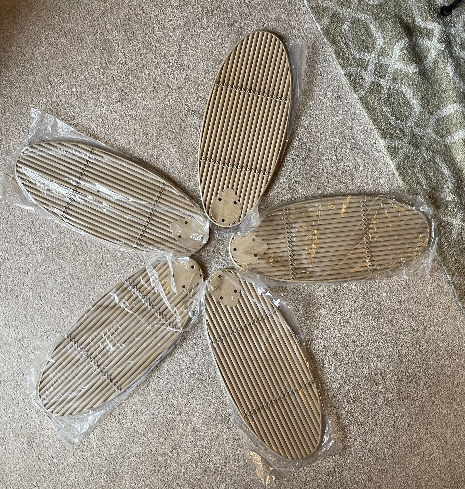 5 Pack, Ceiling Fan Blades, Hampton Bay 52” Tahiti Breeze