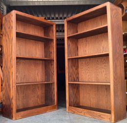 Pair of Oak Bookcases