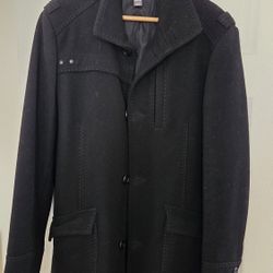 H&M Black Peacoat - Size 40R with extra Buttons