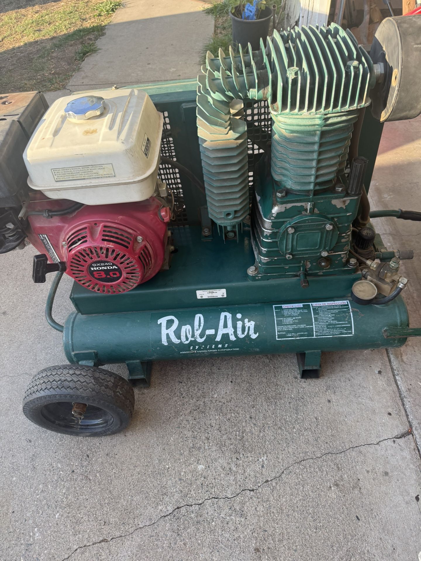 Rolair air Compressor Gx240 8.0