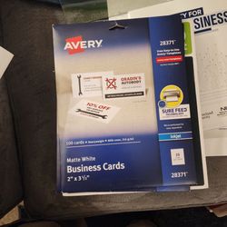 Matte White business cards