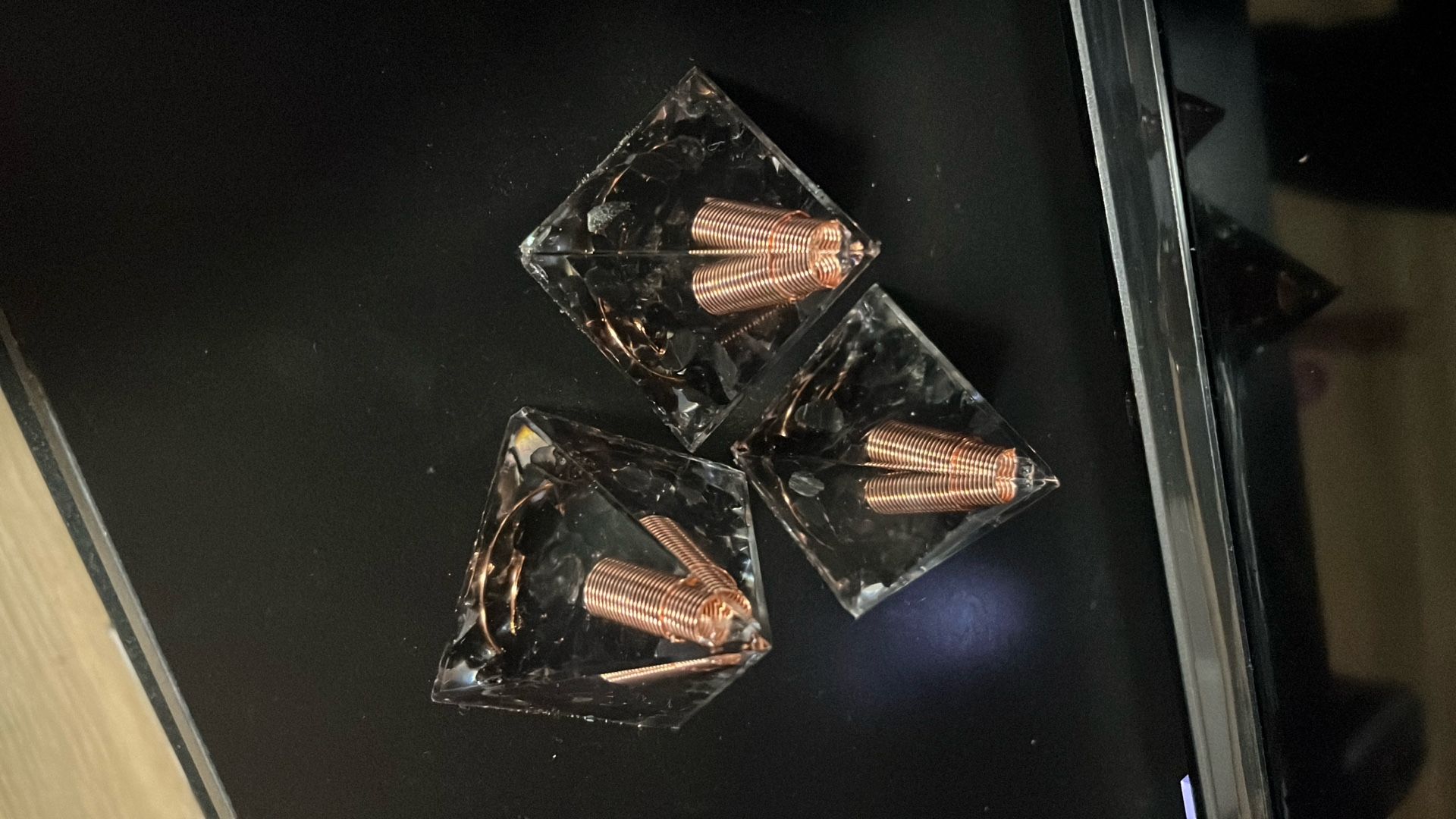 3 Set Copper Energy Pyramids