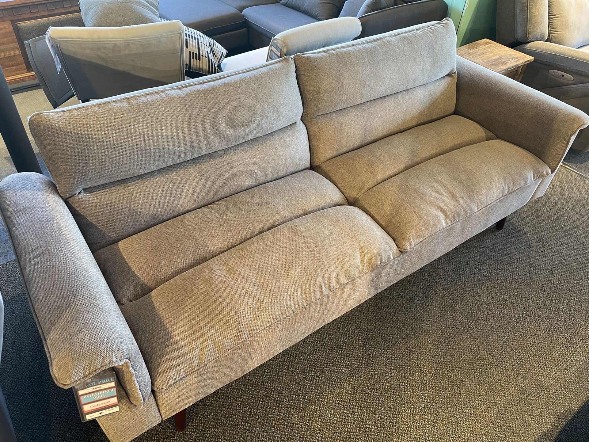 This sofa bed/futon is both comfortable and stylish