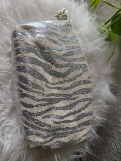 Sisley Make up bag with metallic zebra print