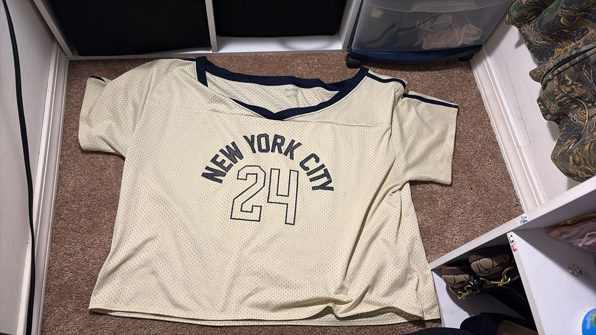 Hollister Oversized Off The Shoulder New York City Graphic Jersey