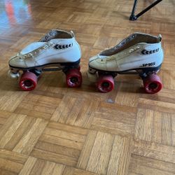 Vintage SP 205 Pacer Quadcruiser Roller Skates Formula 2 Wheels mens Sz 4 wms 6