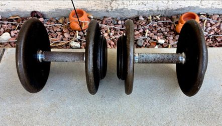 PRO STYLE, IRON, FIXED WEIGHT 30lb DUMBELLS