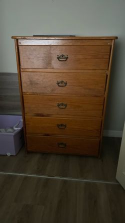 5 drawers dresser solid wood