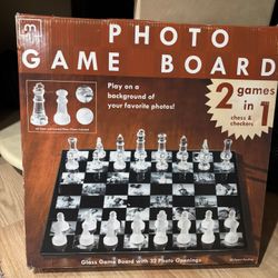 Melannco Photo Game Board 2-in-1 Chess and