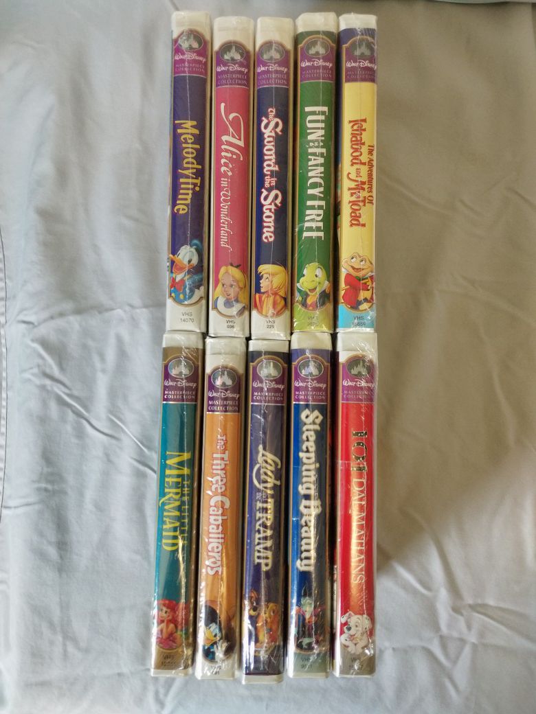 Disney 10 Masterpiece VHS Movies