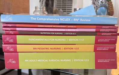 ATI RN Review Books 12.0 + NCLEX-RN Review Bundle | Like New | $50
