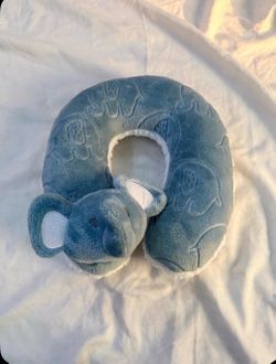 Baby Neck Support Pillow - Blue Elephant