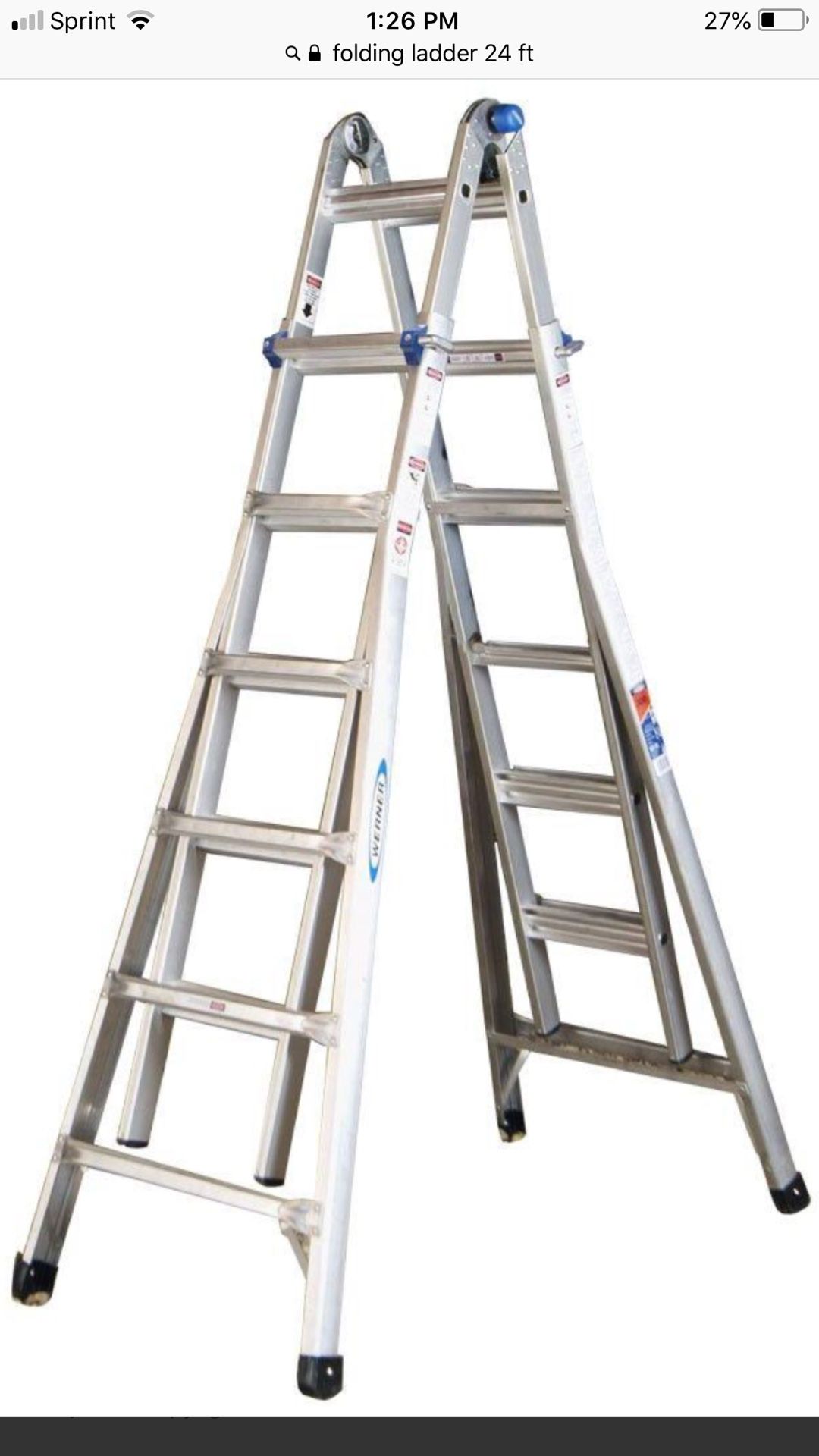 22’ Folding Extension Telescopic Ladder