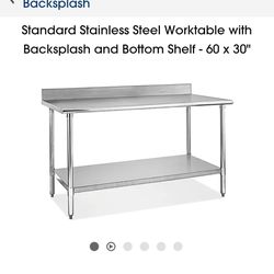 ULINE Stainless Steel Table 