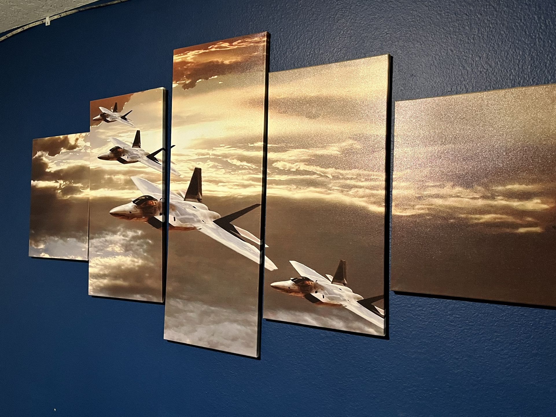 F22 Raptor Mosaic Print and a F-18 Poster