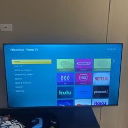 55’ Hisense Tv With Samsung Sound bar And Subwoofer