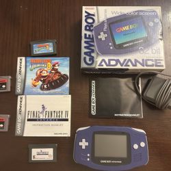 Nintendo Gameboy Advance In Box & Manual With 4 Games 
