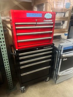 2pcs tool box Husky red and black w 27”