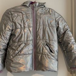 Girl Winter Jacket With Hoodie 6X