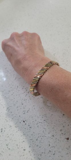 3 Toned Copper Magnetic Wrist Bracelet 
