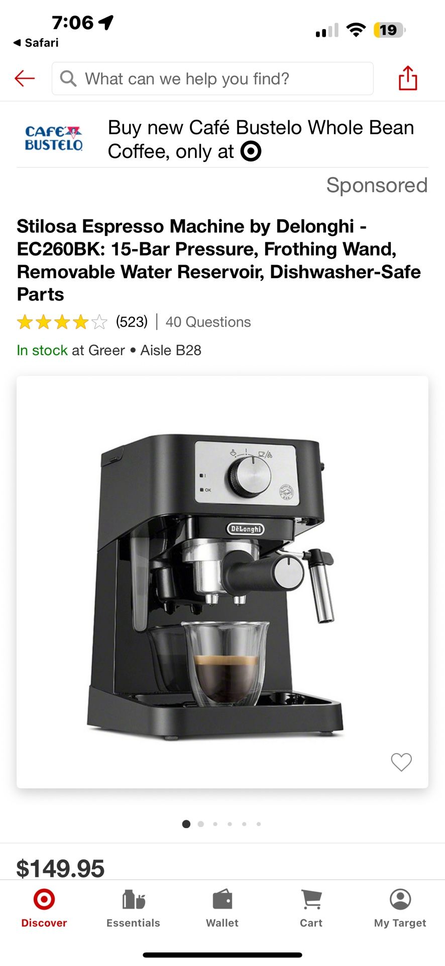 Espresso machine Bundle With Pods