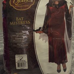 "Rubie's Opus Collection" costume *Bat Mistress*,hooded dress with attached cape & bats. 2017