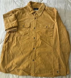 MEN'S 2XL Original Use waffle patterned button-up