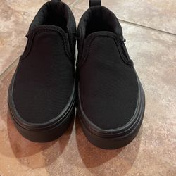 Kids Black Vans 