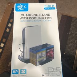 charging stand with cooing fan ps5