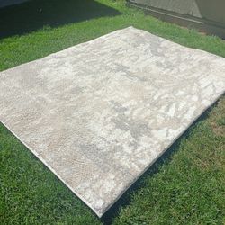 Soft White Cream Area Rug Carpet 5' X 7'