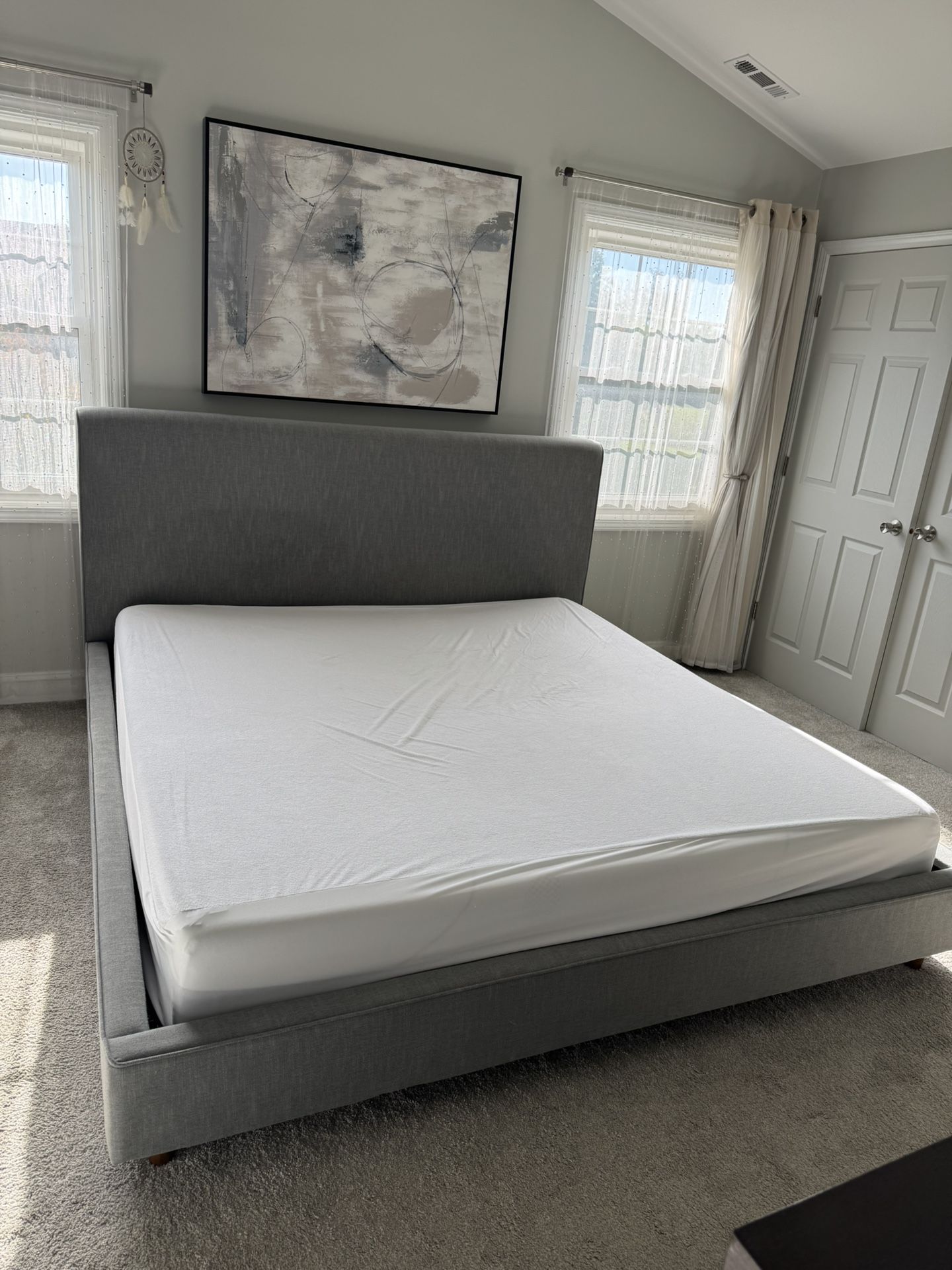 Upholstered King Bed Frame