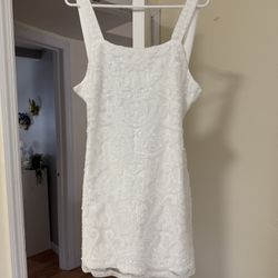 12th Tribe white Party Mini Dress