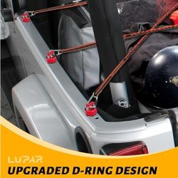 Quick Removal Thumb Screw with D Ring, Aluminum Alloy Hardtop Bolts Compatible with Jeep Wrangler JK JKU JL JLU JT, Red(6 PCS)