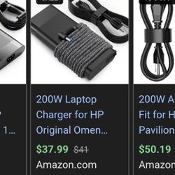 200W Laptop Charger for HP