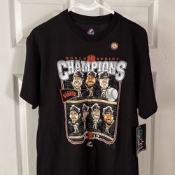 SF GIANTS 2012 World Series Majestic T-shirt Collectible 