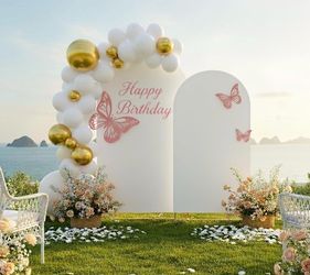 Metal Arch Backdrop Stand Set for party/wedding – 2 Sizes – New/Open Box