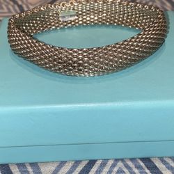 Tiffany & Co. Somerset Sterling Silver Mesh Bracelet 8 Inch