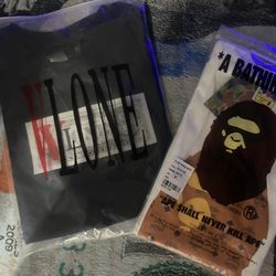 V-Lone T Shirt/MCM bathing Ape T Shirt both Size Medium 