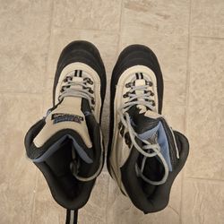 Women's size 9 Alpine hiking boots - Cream and Black